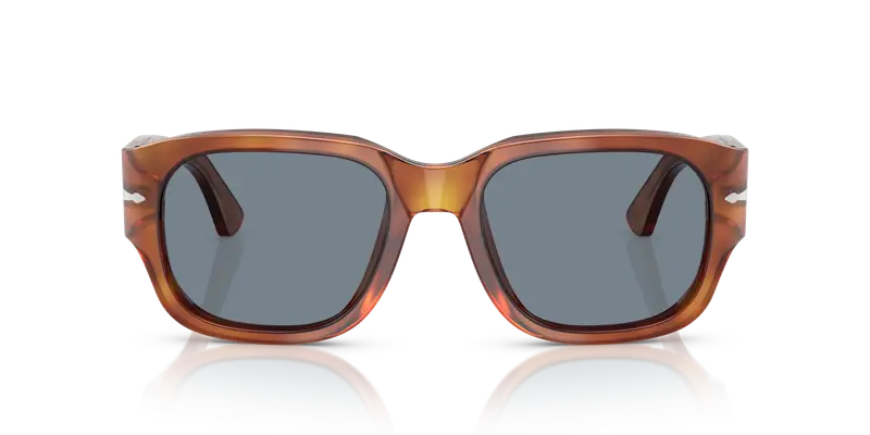Persol Unisex PO3380S 96/56 Occhiali da sole Acetato Marrone Blu Squadrata Normale miniatura 2