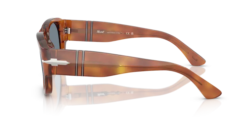 Persol Unisex PO3380S 96/56 Occhiali da sole Acetato Marrone Blu Squadrata Normale miniatura 3