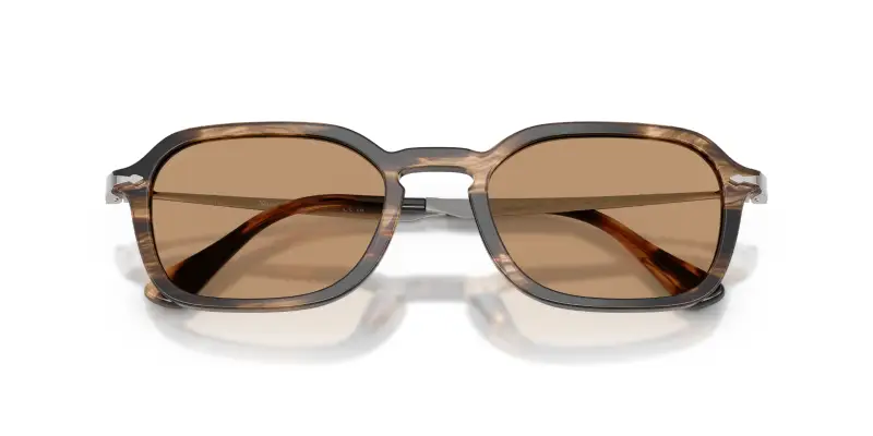 Unisex PO3381S 123653 Occhiali da sole Acetato Marrone Marrone Pantos Normale miniatura 2