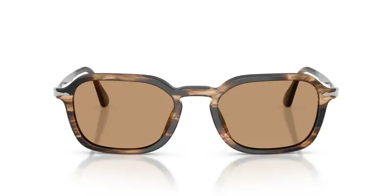 Unisex PO3381S 123653 Occhiali da sole Acetato Marrone Marrone Pantos Normale miniatura 3