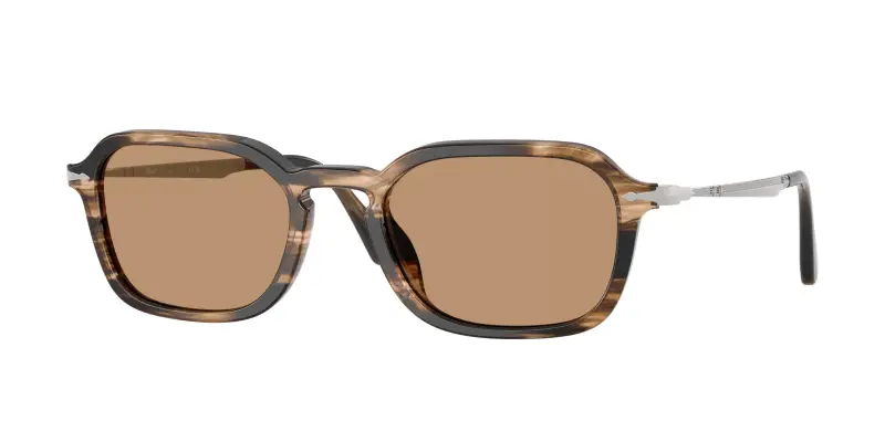 Unisex PO3381S 123653 Occhiali da sole Acetato Marrone Marrone Pantos Normale