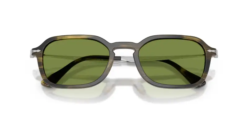 Unisex PO3381S 12374E Occhiali da sole Acetato Verde Verde Pantos Normale miniatura 2