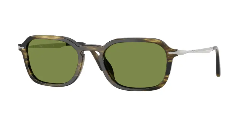 Unisex PO3381S 12374E Occhiali da sole Acetato Verde Verde Pantos Normale