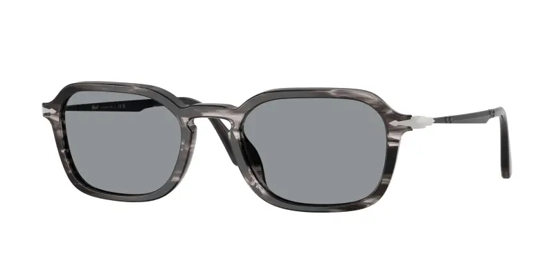 Unisex PO3381S 1238R5 Occhiali da sole Acetato Grigio Blu Pantos Normale