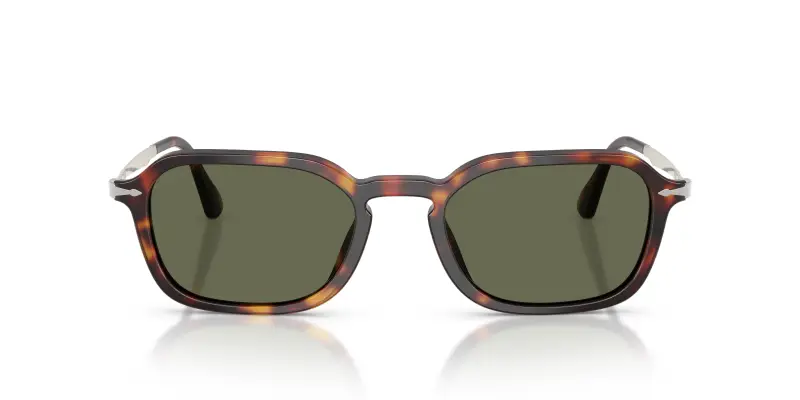 Unisex PO3381S 24/58 Occhiali da sole Acetato Tartaruga Verde Pantos Polarizzata miniatura 3