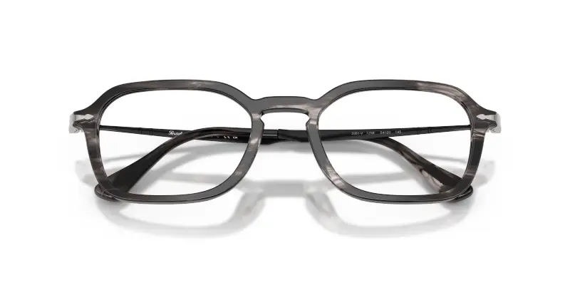 Unisex PO3381V 1238 Montature da vista Acetato Grigio Trasparente Pillow Normale miniatura 2