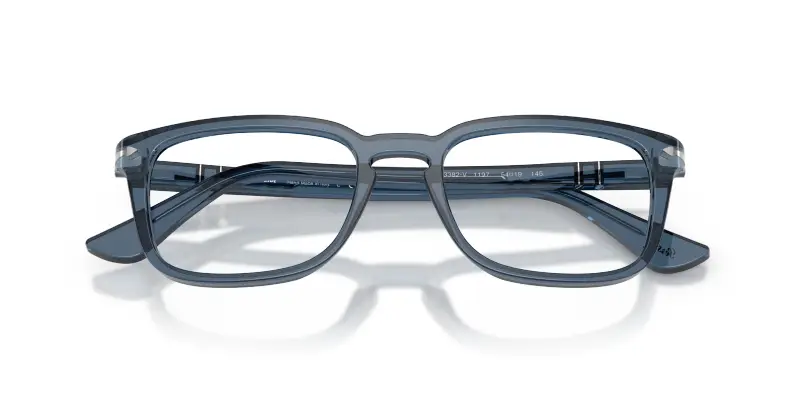 Unisex PO3382V 1197 Montature da vista Acetato Blu Trasparente Pillow Normale miniatura 2