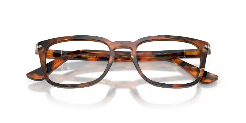 Unisex PO3382V 1231 Montature da vista Acetato Marrone Trasparente Pillow Normale miniatura 2