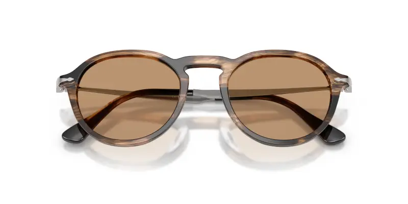Unisex PO3383S 123653 Occhiali da sole Acetato Marrone Marrone Pantos Normale miniatura 2