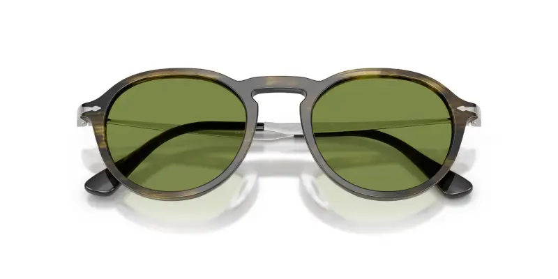 Unisex PO3383S 12374E Occhiali da sole Acetato Verde Verde Pantos Normale miniatura 2