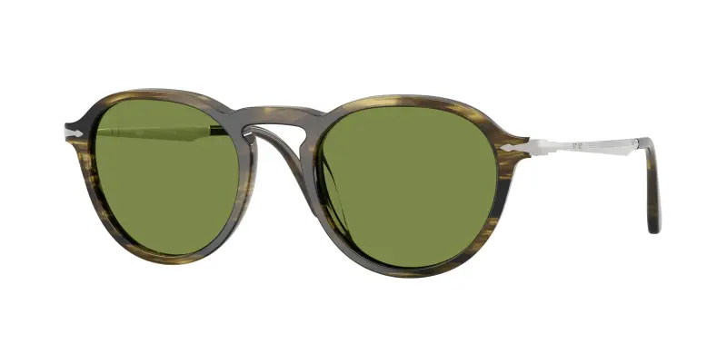 Unisex PO3383S 12374E Occhiali da sole Acetato Verde Verde Pantos Normale