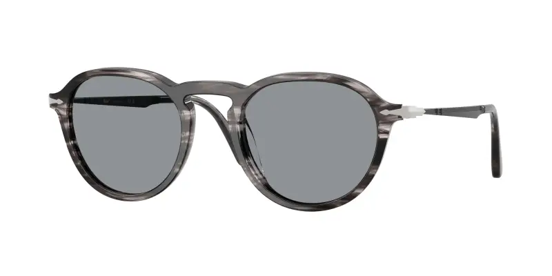 Unisex PO3383S 1238R5 Occhiali da sole Acetato Grigio Blu Pantos Normale
