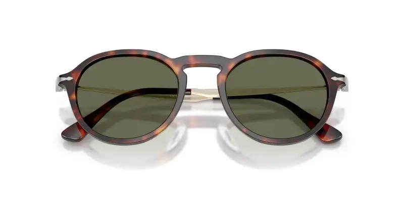 Unisex PO3383S 24/58 Occhiali da sole Acetato Tartaruga Verde Pantos Polarizzata miniatura 2