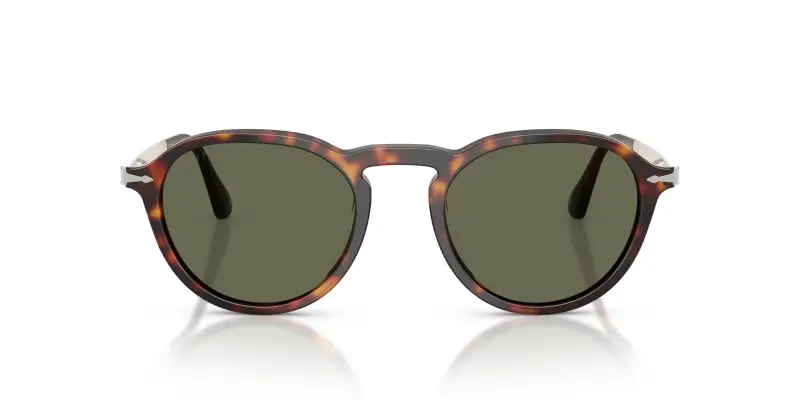 Unisex PO3383S 24/58 Occhiali da sole Acetato Tartaruga Verde Pantos Polarizzata miniatura 3