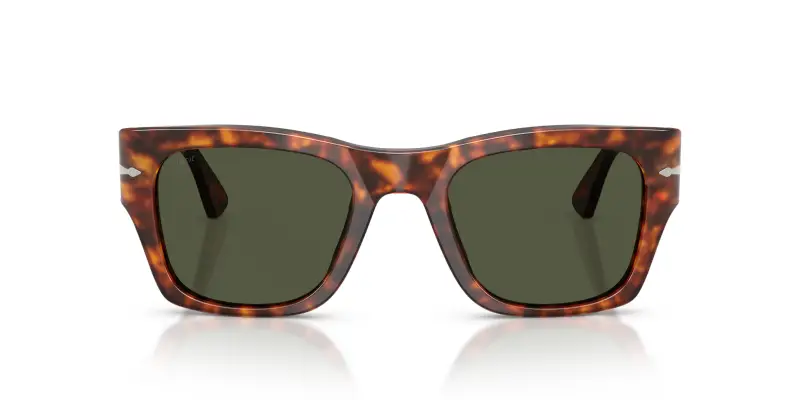 Unisex PO3384S 24/31 Occhiali da sole Acetato Tartaruga Verde Squadrata Normale miniatura 3