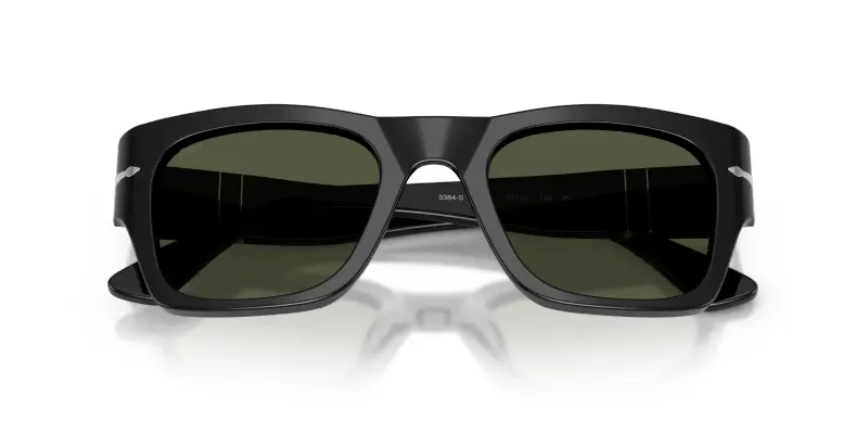 Unisex PO3384S 95/31 Occhiali da sole Acetato Nero Verde Squadrata Normale miniatura 2