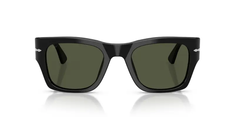 Unisex PO3384S 95/31 Occhiali da sole Acetato Nero Verde Squadrata Normale miniatura 3
