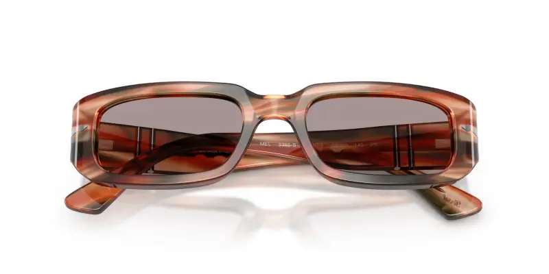 Unisex PO3385S MEL 123353 Occhiali da sole Acetato Rosso Viola Pillow Normale miniatura 2