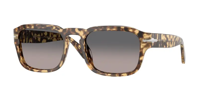 Unisex PO3386S 1056M3 Occhiali da sole Acetato Tartaruga Grigio Pillow Polarizzata