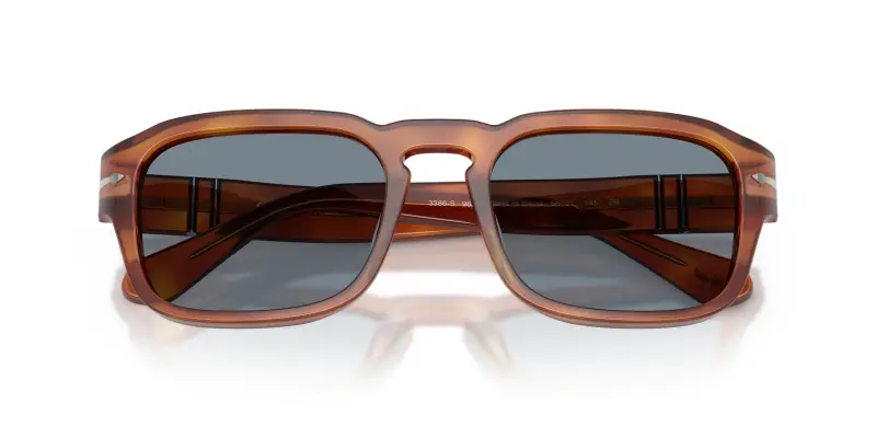 Unisex PO3386S 96/56 Occhiali da sole Acetato Marrone Blu Pillow Normale miniatura 2