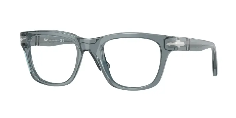 Unisex PO3389V CECIL 1227 Montature da vista Acetato Blu Trasparente Squadrata Normale