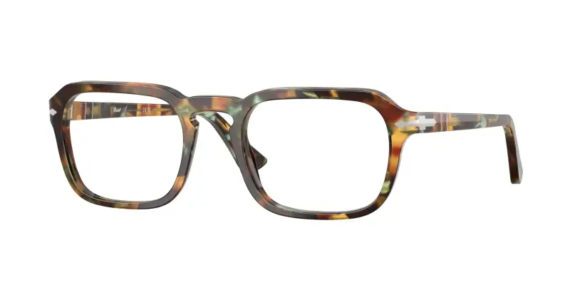 Unisex PO3390V 1230 Montature da vista Acetato Verde Trasparente Squadrata Normale