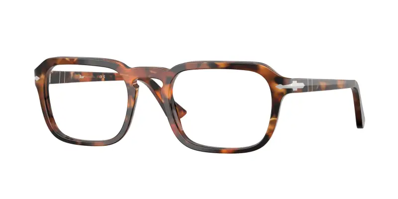 Unisex PO3390V 1231 Montature da vista Acetato Marrone Trasparente Squadrata Normale