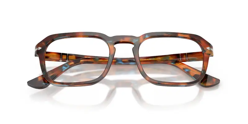 Unisex PO3390V 1232 Montature da vista Acetato Blu Trasparente Squadrata Normale miniatura 2