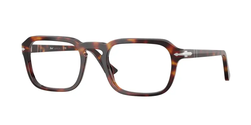 Unisex PO3390V 24 Montature da vista Acetato Tartaruga Trasparente Squadrata Normale