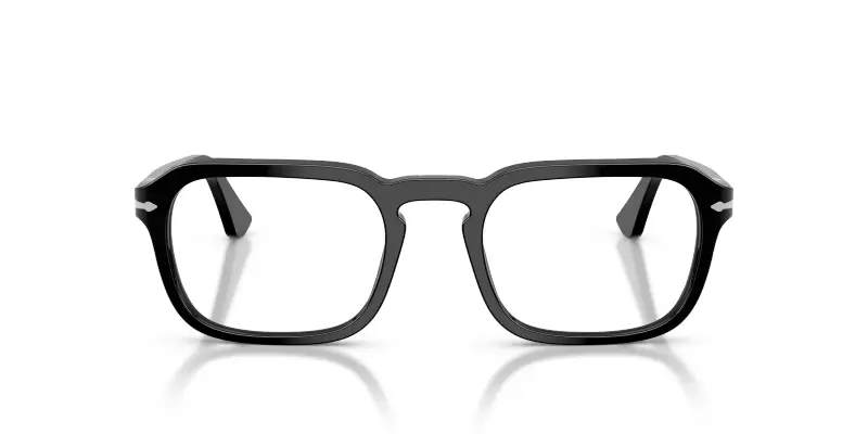 Unisex PO3390V 95 Montature da vista Acetato Nero Trasparente Squadrata Normale miniatura 3