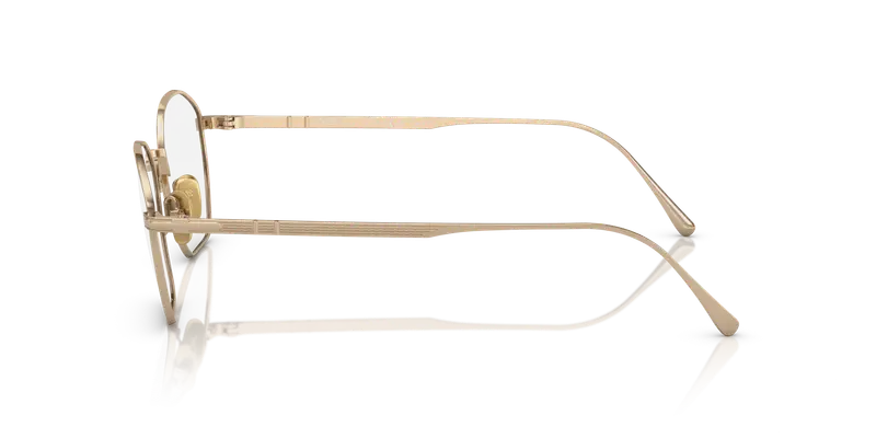 Persol Unisex PO5004VT 8000 Montature da vista Titanio Oro Geometrica miniatura 3