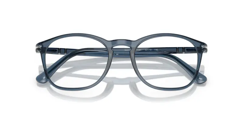 Uomo Persol PO3007VM 1197 Montature da vista Acetato Blu Squadrata Normale miniatura 2