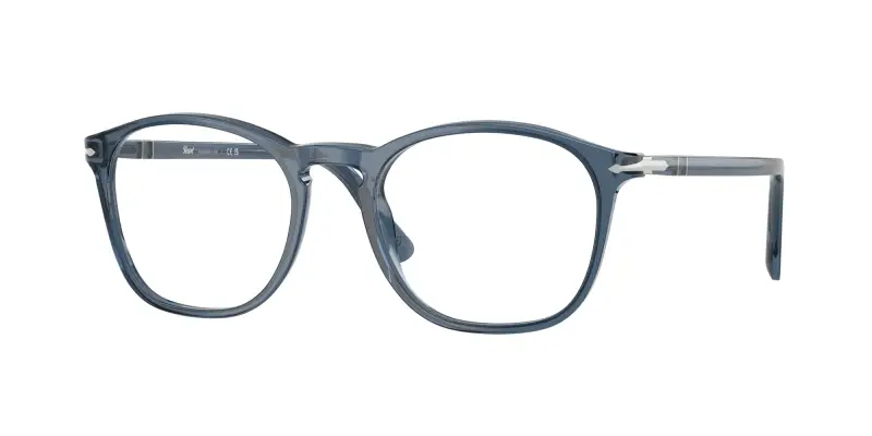 Uomo Persol PO3007VM 1197 Montature da vista Acetato Blu Squadrata Normale
