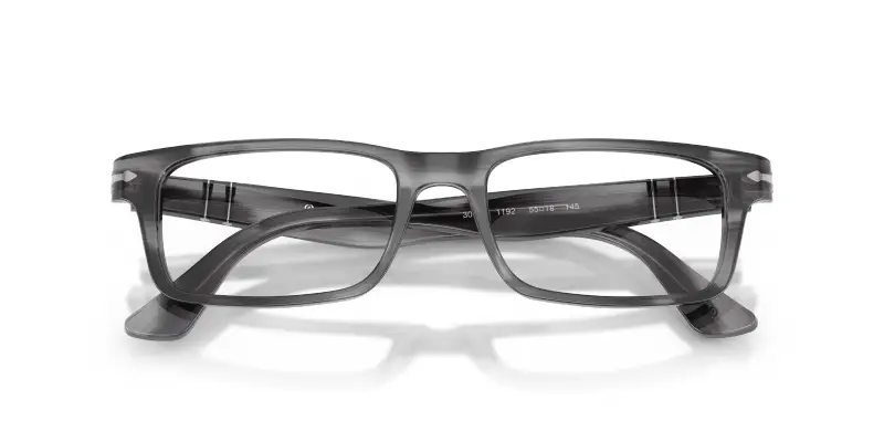 Uomo Persol PO3050V 1192 Montature da vista Acetato Grigio Trasparente Squadrata Normale miniatura 2