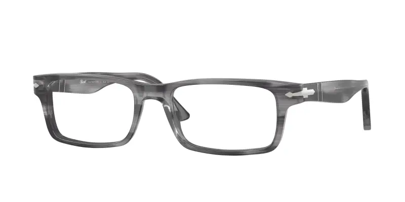 Uomo Persol PO3050V 1192 Montature da vista Acetato Grigio Trasparente Squadrata Normale