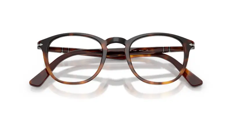 Uomo Persol PO3143V 1160 Montature da vista Acetato Tartaruga Trasparente Rotonda Normale miniatura 2