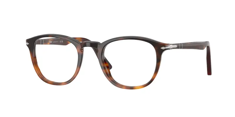 Uomo Persol PO3143V 1160 Montature da vista Acetato Tartaruga Trasparente Rotonda Normale