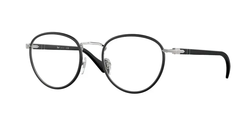 Persol Uomo PO2410VJ  1119 Montature da vista Metallo Argento Trasparente Pantos Normale
