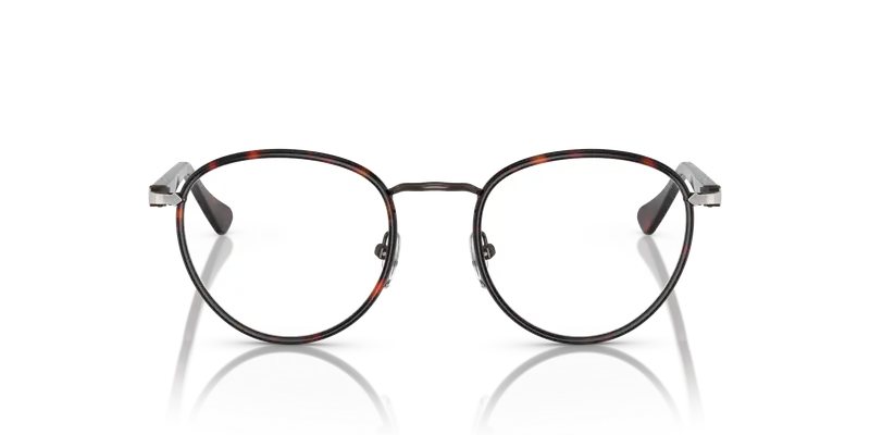 Persol Uomo PO2410VJ 992 Montature da vista Metallo Marrone Trasparente Pantos Normale miniatura 2