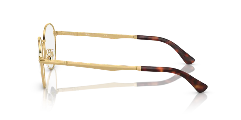 Persol Uomo PO2460V 1075 Montature da vista Metallo Oro Trasparente Pantos Normale miniatura 3