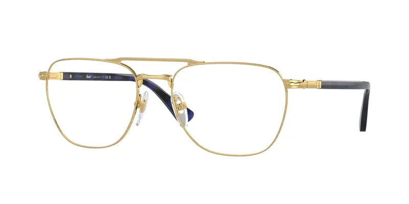 Persol Uomo PO2494V 1141 Montature da vista Metallo Oro  Squadrata