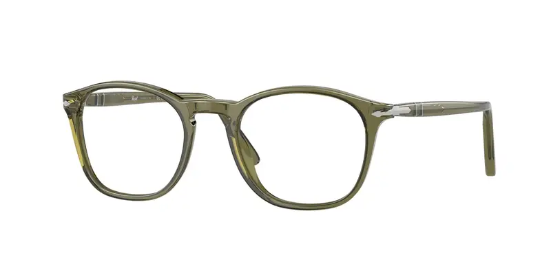 Persol Uomo PO3007V  1142 Montature da vista Acetato Verde Trasparente Squadrata Normale