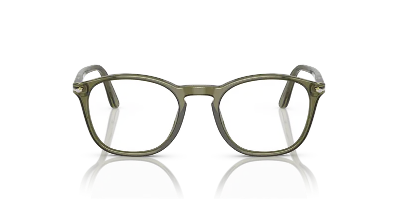 Persol Uomo PO3007V 1142 Montature da vista Acetato Verde Trasparente Squadrata Normale miniatura 2