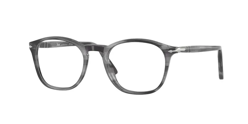 Persol Uomo PO3007V  1192 Montature da vista Acetato Grigio Trasparente Squadrata Normale