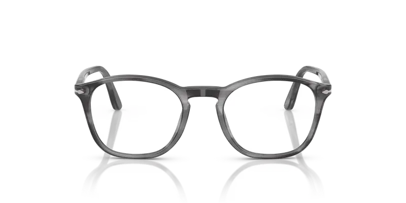 Persol Uomo PO3007V 1192 Montature da vista Acetato Grigio Trasparente Squadrata Normale miniatura 2