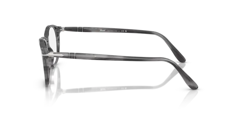 Persol Uomo PO3007V 1192 Montature da vista Acetato Grigio Trasparente Squadrata Normale miniatura 3