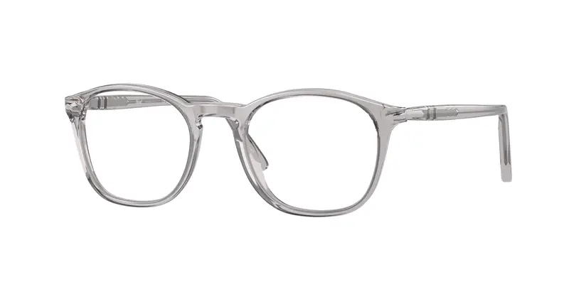 Uomo PO3007V 309 Montature da vista Acetato Grigio Trasparente Squadrata Normale