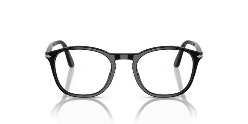 Persol Uomo PO3007V 95 Montature da vista Acetato Nero Trasparente Squadrata Normale miniatura 2