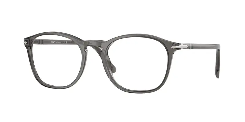 Persol Uomo PO3007VM  1196 Montature da vista Acetato Grigio Trasparente Squadrata Normale