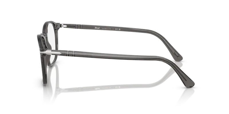 Persol Uomo PO3007VM 1196 Montature da vista Acetato Grigio Trasparente Squadrata Normale miniatura 3